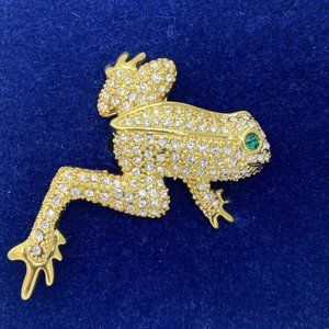 Vintage Camrose & Kross NIB JBK Leaping Frog Brooch Pin with COA